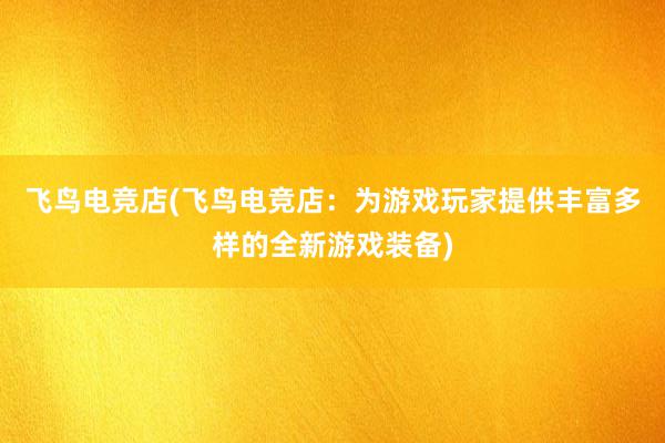 飞鸟电竞店(飞鸟电竞店：为游戏玩家提供丰富多样的全新游戏装备)