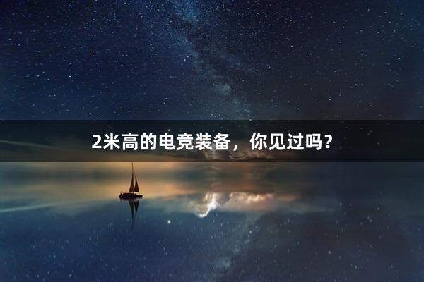 2米高的电竞装备，你见过吗？