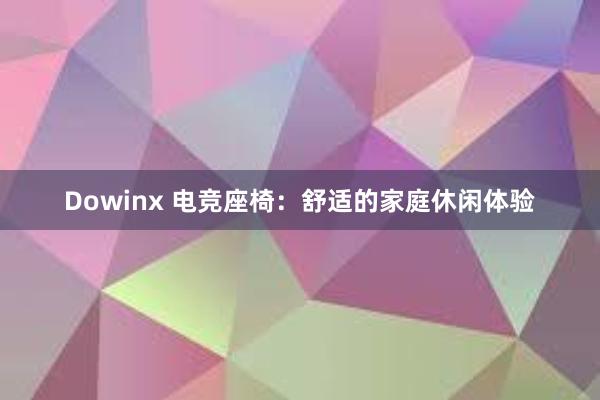 Dowinx 电竞座椅：舒适的家庭休闲体验