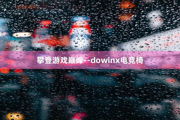 攀登游戏巅峰--dowinx电竞椅