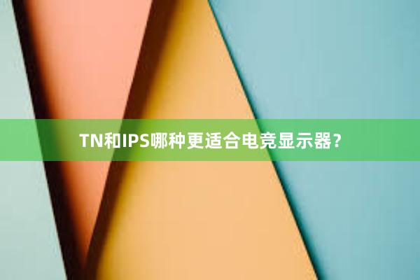 TN和IPS哪种更适合电竞显示器？