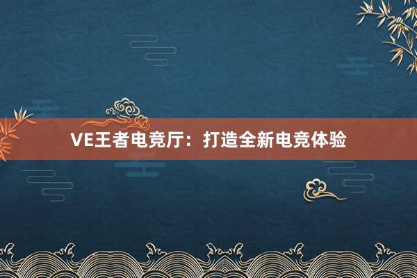 VE王者电竞厅：打造全新电竞体验