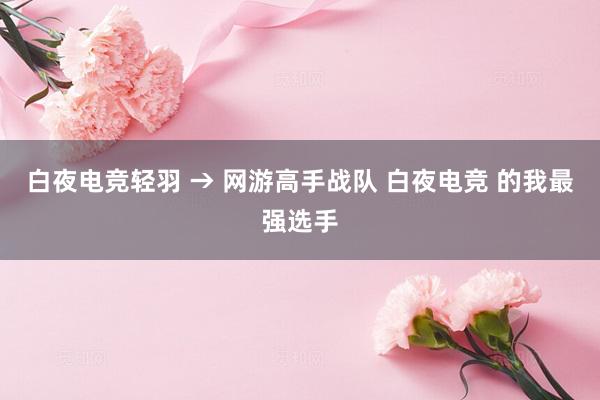 白夜电竞轻羽 → 网游高手战队 白夜电竞 的我最强选手